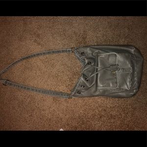 gray purse